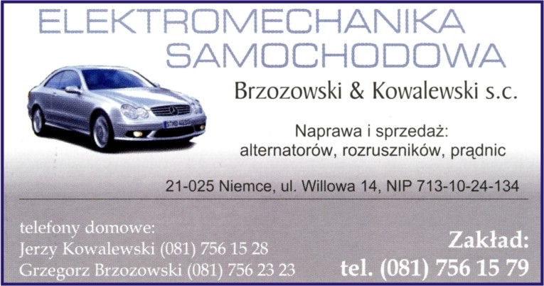 Elektromechanika samochodowa Brzozowski & Kowalewski s.c.